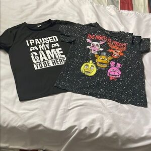 Five Nights at Freddy's and Gamer Black Kids T-Shirts